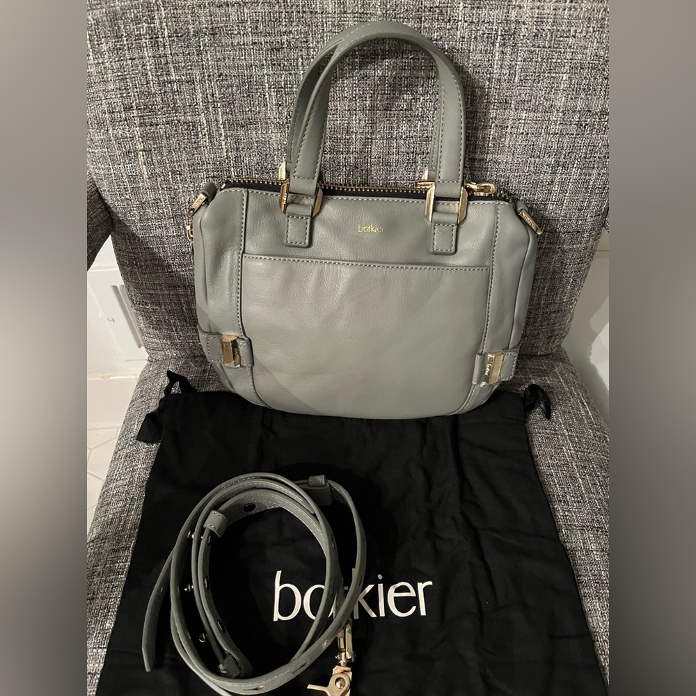 Botkier Light Gray Leather Satchel/ hobo - Picture 3 of 9